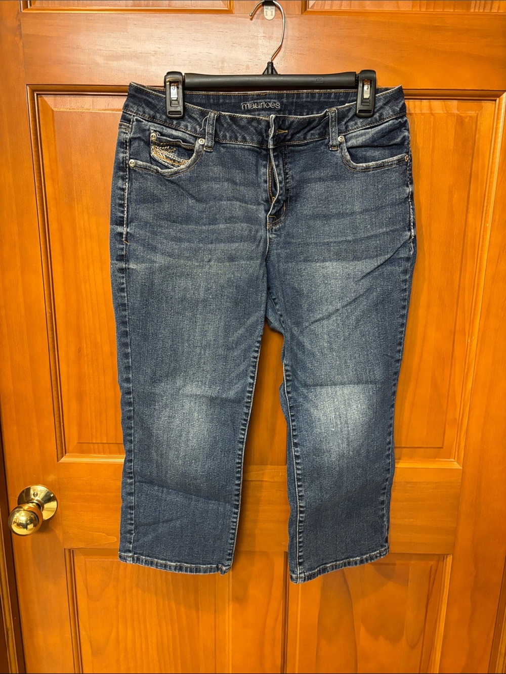 Maurices Dark Blue Cropped Jeans - Mid Wash